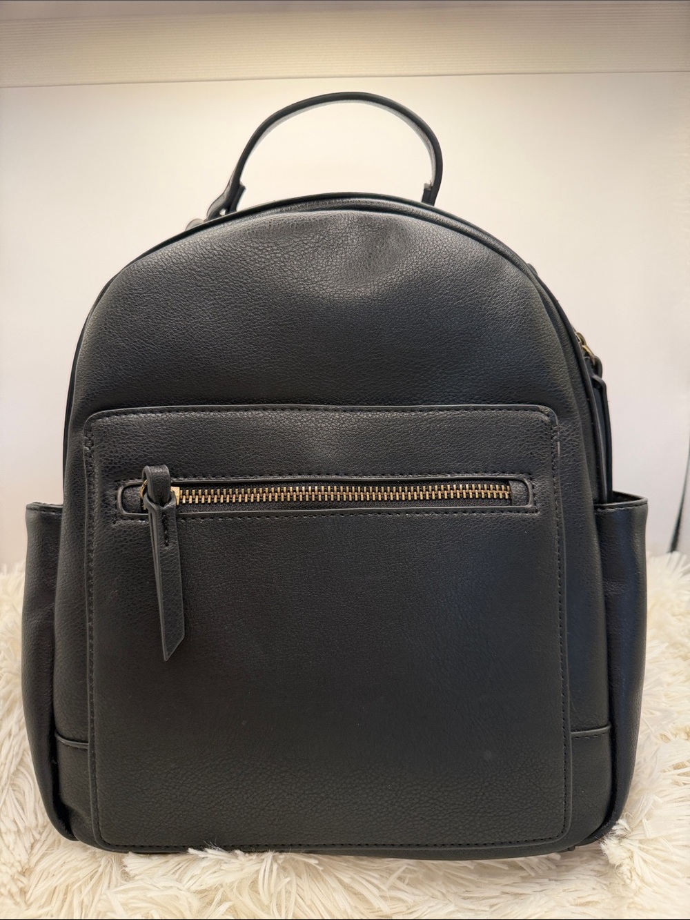 Style & Co. Black Faux-Leather Backpack